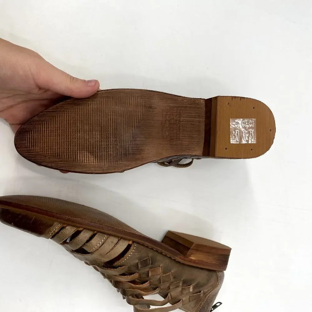 Bed Stu brown Leather Las Cruces Sandal Flats